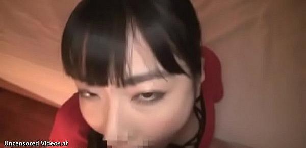  Japanese beauty trained to give deep blowjob